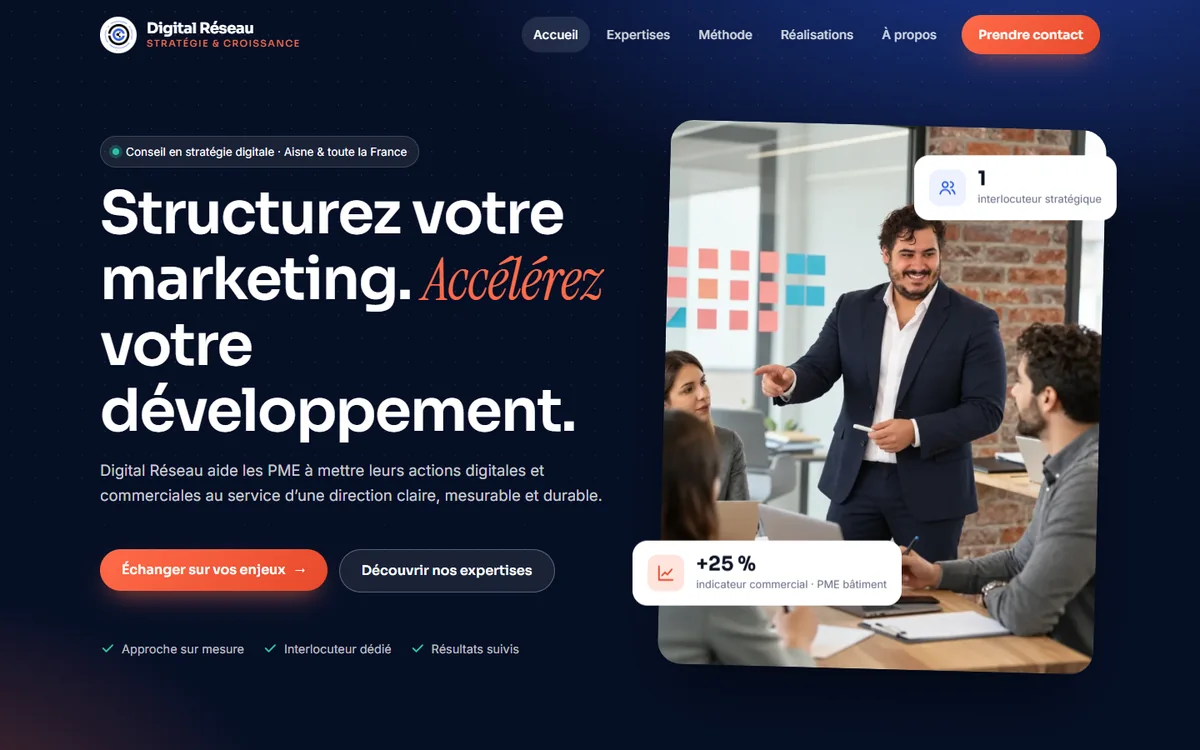 Aperçu du site Digital Réseau
